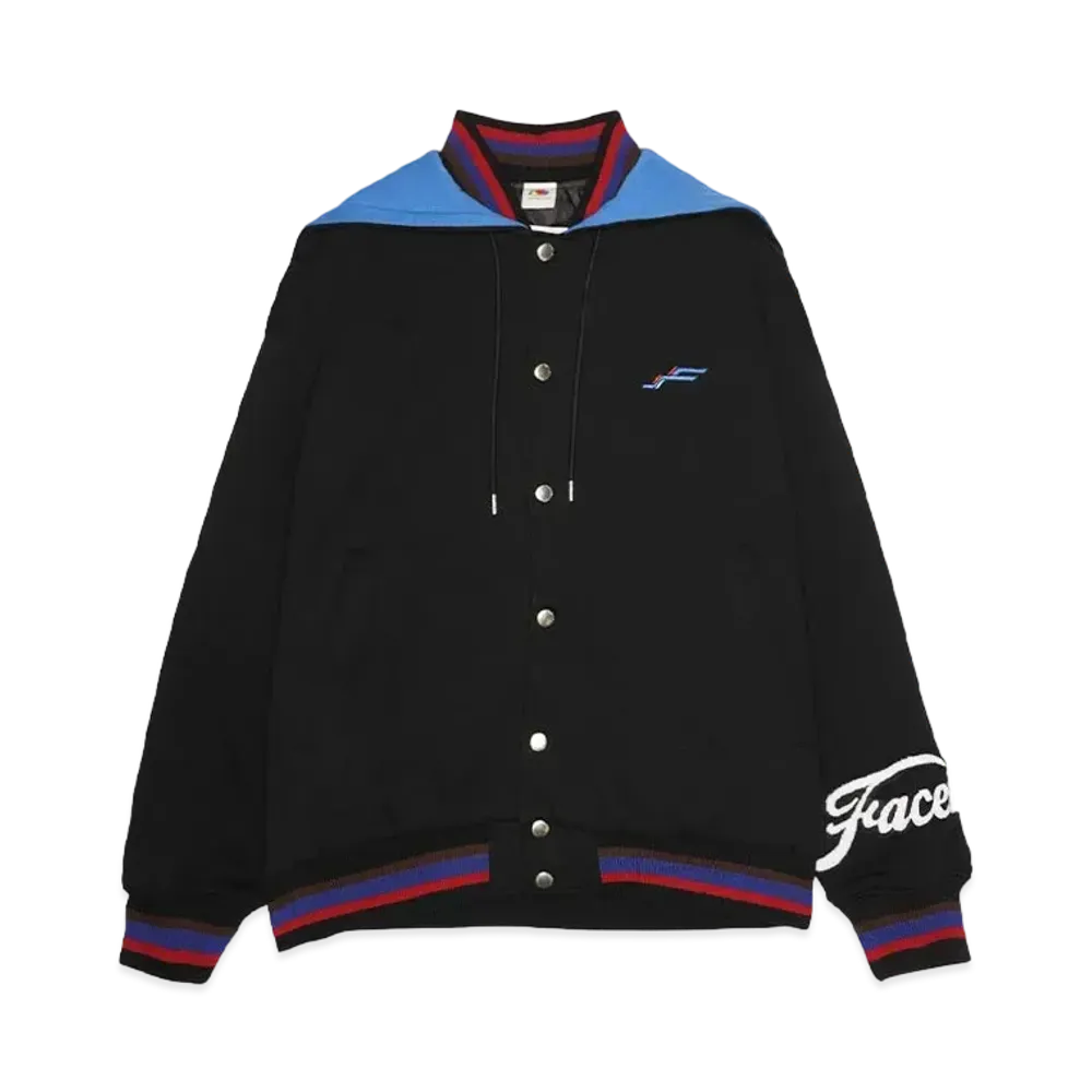 FRUIT OF THE ROOM x FACETASM FACETASM HOODED STADIUM JACKET "BLACK"