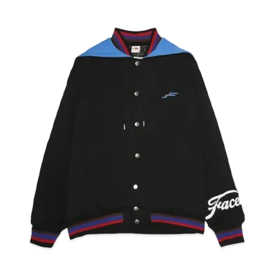 FRUIT OF THE ROOM x FACETASM FACETASM HOODED STADIUM JACKET "BLACK"