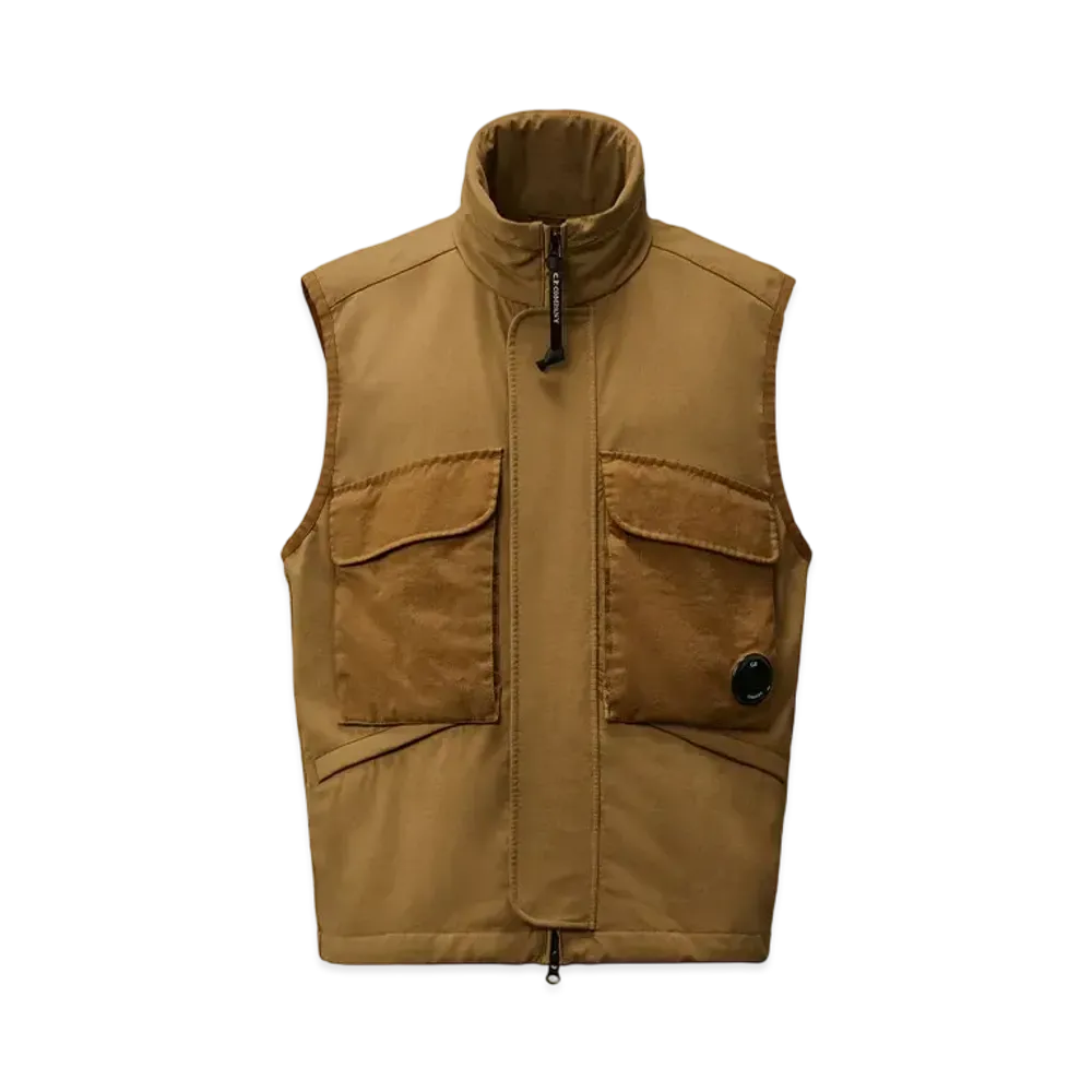 C.P. Company GD Shell Mixed Lens Vest "Toffee"
