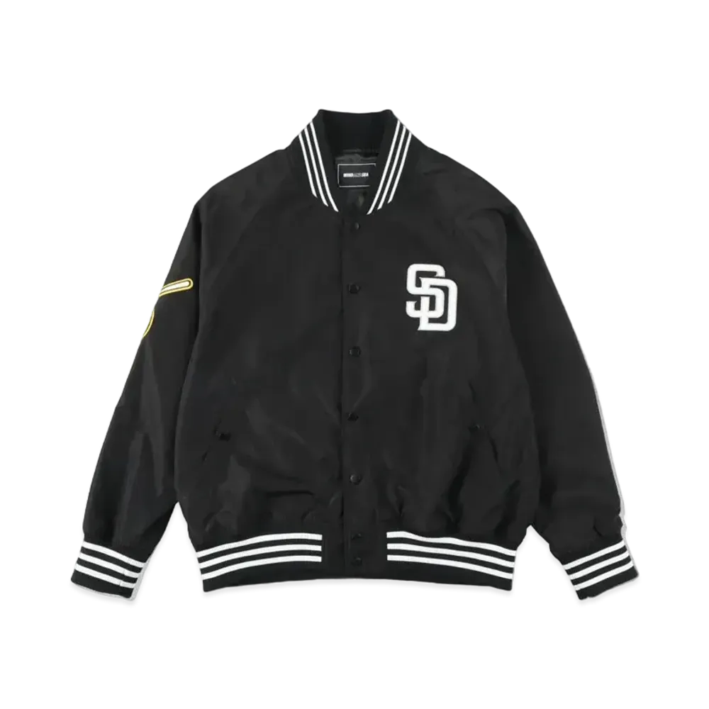 WIND AND SEA x MLB San Diego Padres Satin Blouson "Black"