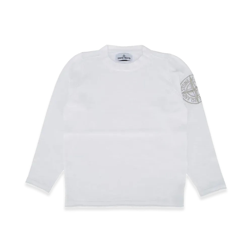 Stone Island Kids Crew Neck "White"