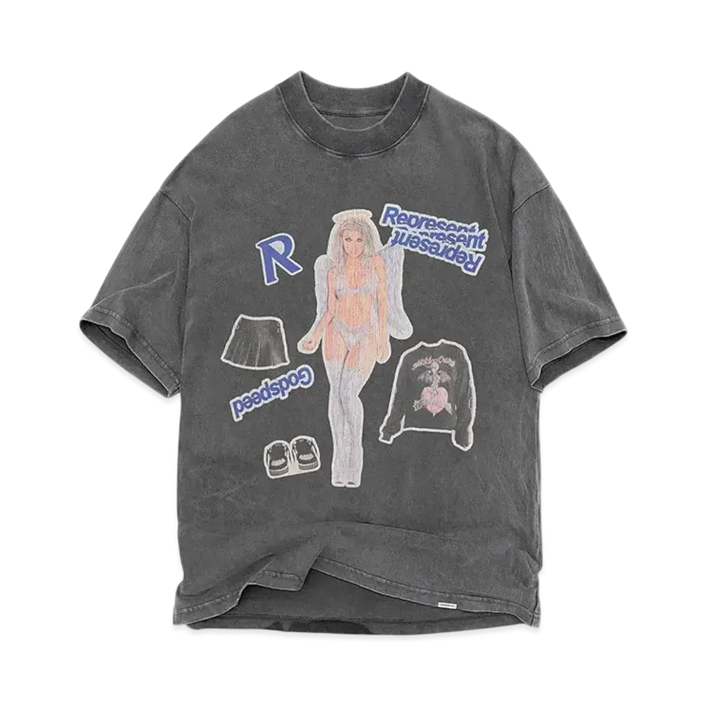 REPRESENT Question Your Innocence T-Shirt "Vintage Grey"