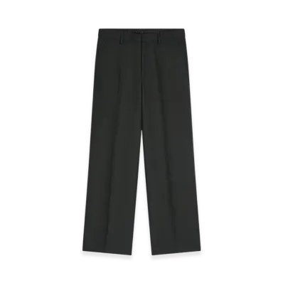 DRIES VAN NOTEN Cropped Wool Pants "Black"