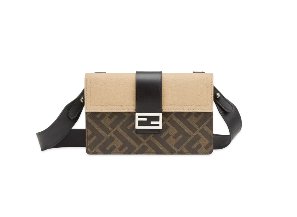 FENDI Baguette Slim Clutch Fabric "Brown"