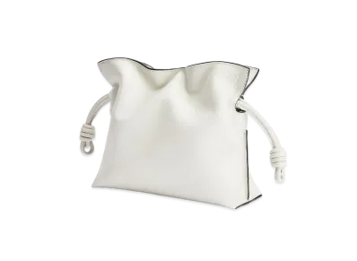 LOEWE Mini Flamenco Clutch In Nappa Calfskin "Soft White"