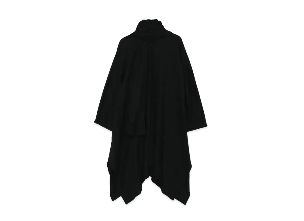 Yohji Yamamoto Pour Homme WOOL SMOOTH SLEEVE CLAOK "Black"