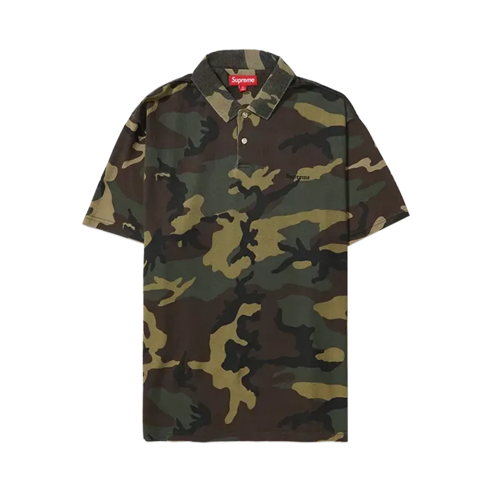 Supreme Washed Camo Polo "Woodland Camo"