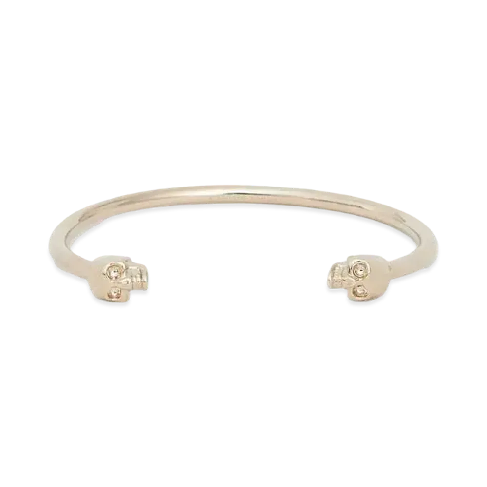 Alexander McQUEEN Thin Twin skull bracelet "Gold"