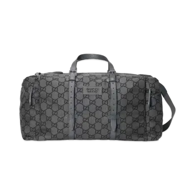 GUCCI Maxi GG Ripstop Duffle Bag "Dark Grey/Black"