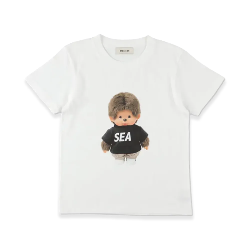 WIND AND SEA x Monchhichi Kids Doll Tee "White"