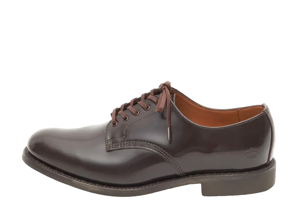 SANDERS Military Officer Shoe 266 Polished Leather "Ebony Brown" 2246B