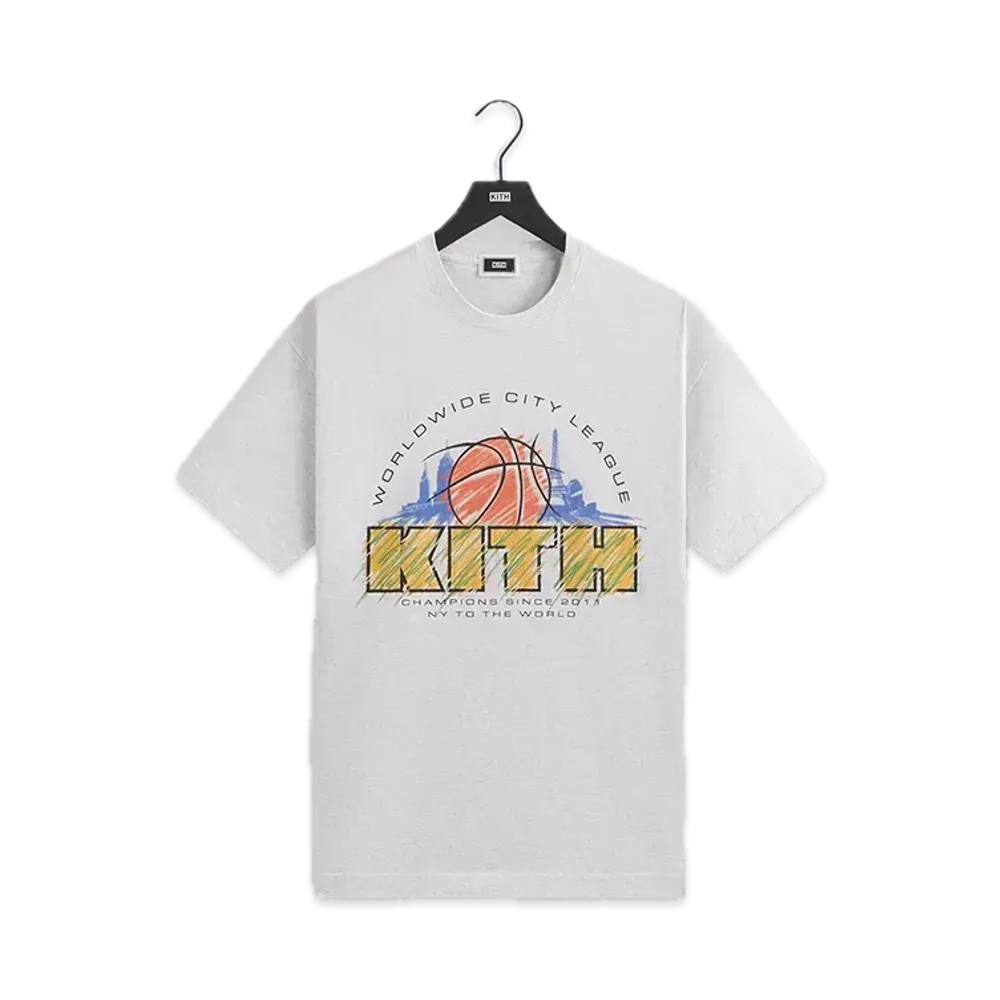 Kith City League Vintage Tee "Light Heather Grey"
