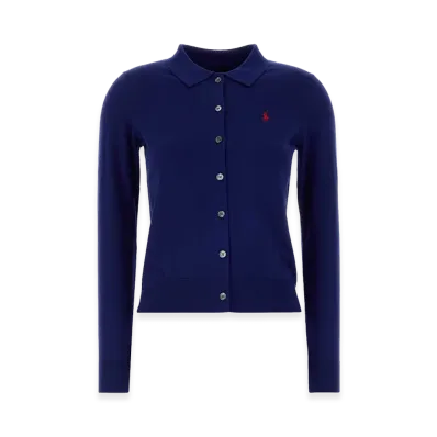 Polo Ralph Lauren Women's Stretch Cotton Blend Cardigan "Blue"