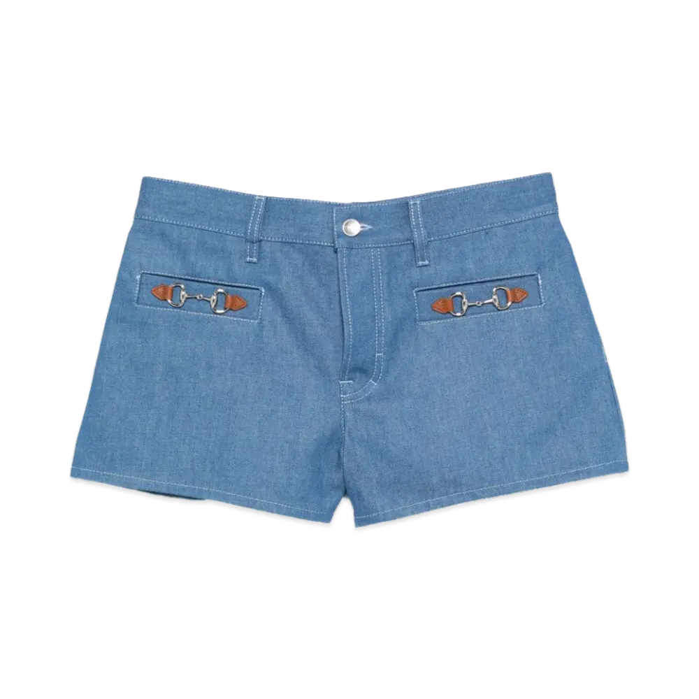 GUCCI Women's 'Morsetto' Shorts "Light Blue"