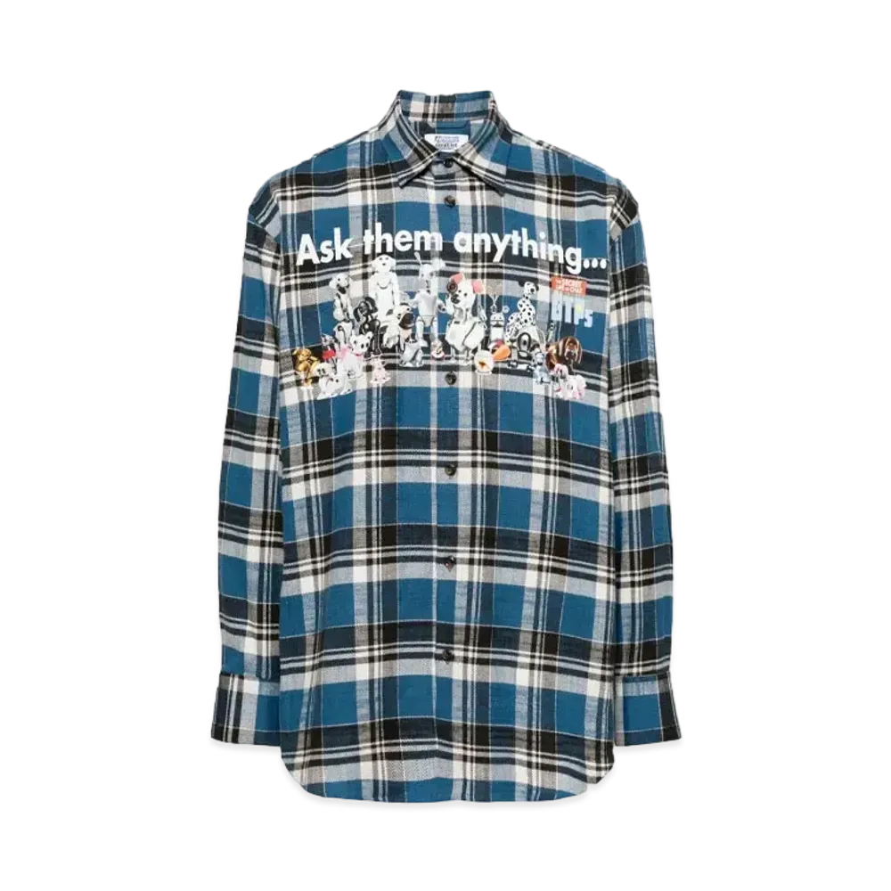 doublet x PZ Today Check Shirt "Cerulean Blue"