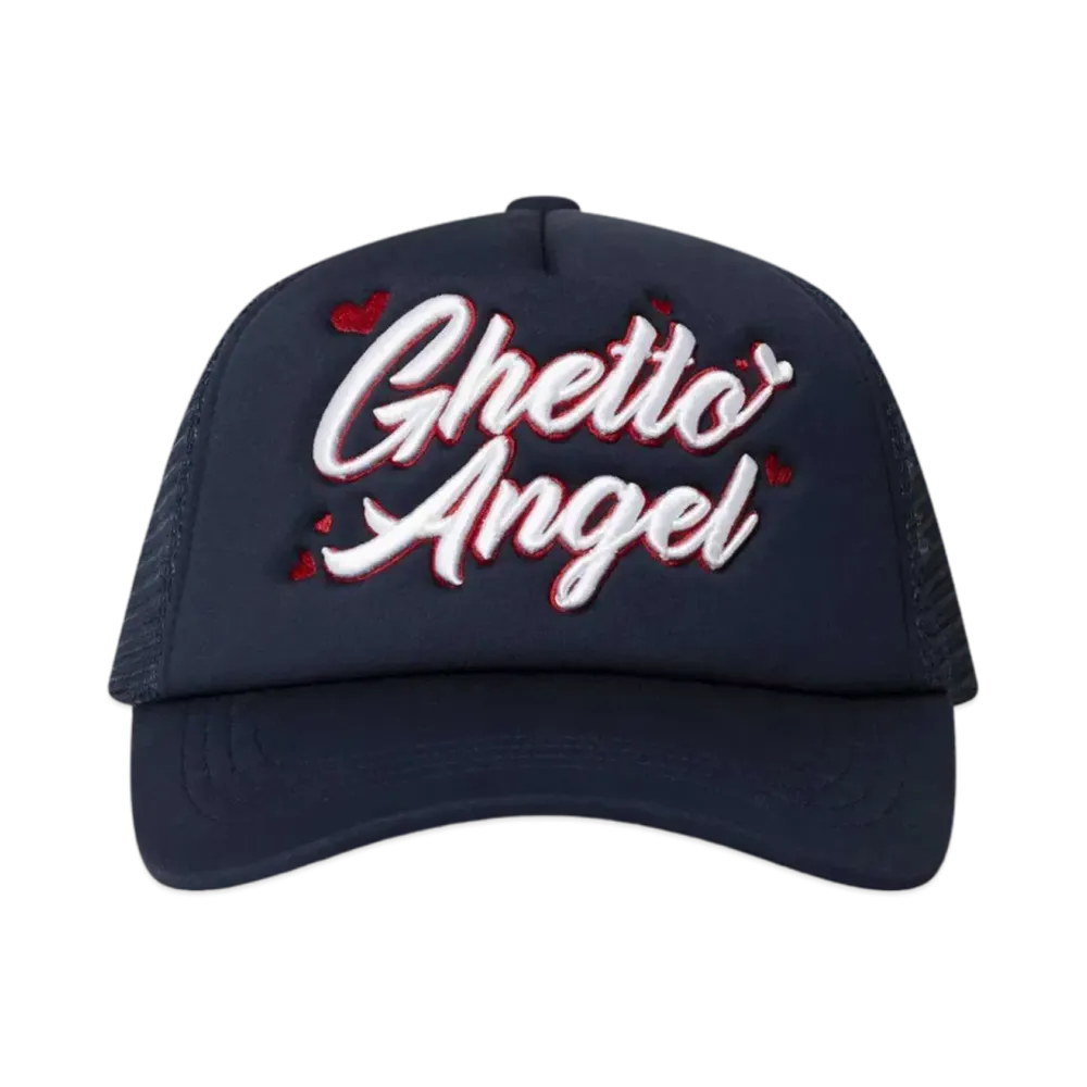 BlackEyePatch Ghetto Angel Embroidered Mesh Cap "Navy"