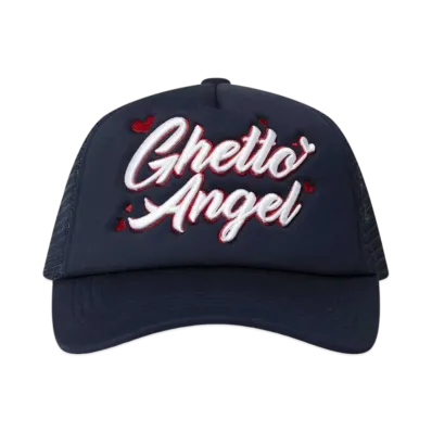 BlackEyePatch Ghetto Angel Embroidered Mesh Cap "Navy"