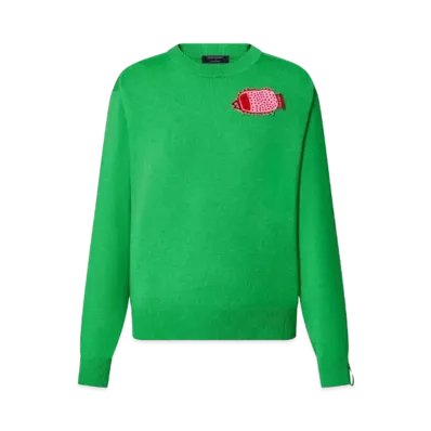 Louis Vuitton x Yayoi Kusama Fish Patches Cashmere Pullover My Eternal Soul "Vert"