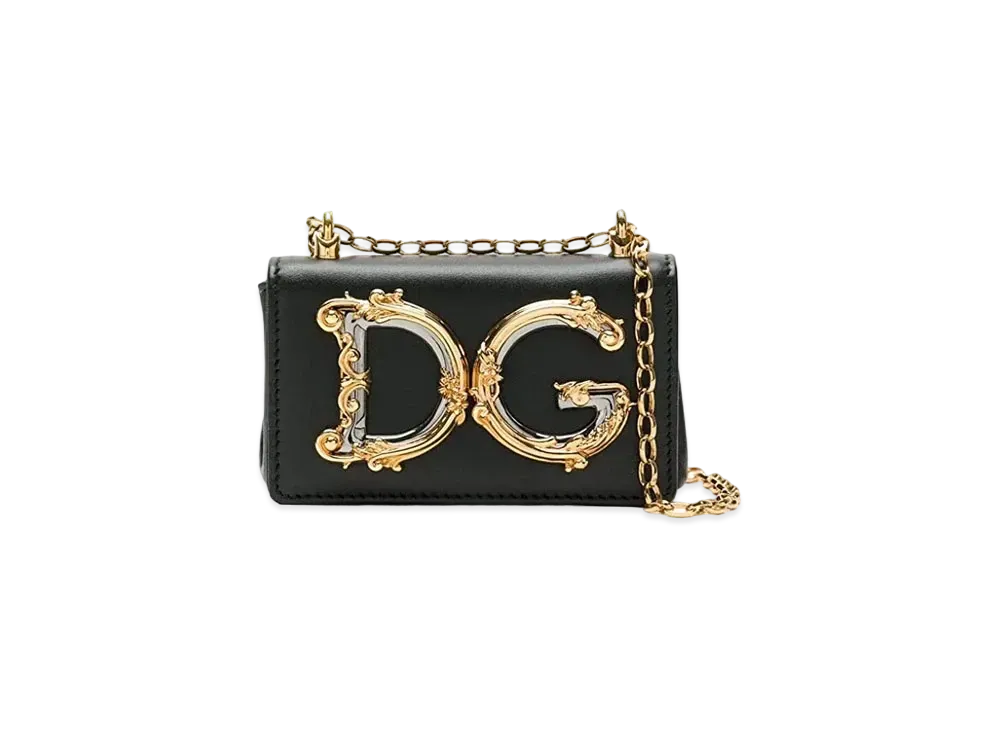 Dolce&Gabbana DG Girls Microbuck Smooth Card Skin "Black"