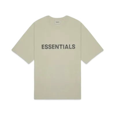 FEAR OF GOD ESSENTIALS 3D Silicon Applique Boxy T-Shirt "Moss"