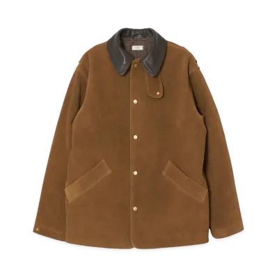 YOKE Brushed Cow Suede Work Jacket "Brown"