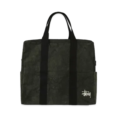 Stussy Canvas Flight Bag "Washed Black" (FA24)