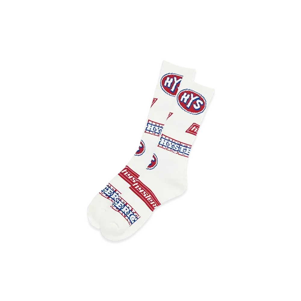 HYSTERIC GLAMOUR Hys Box Skater Socks "White"