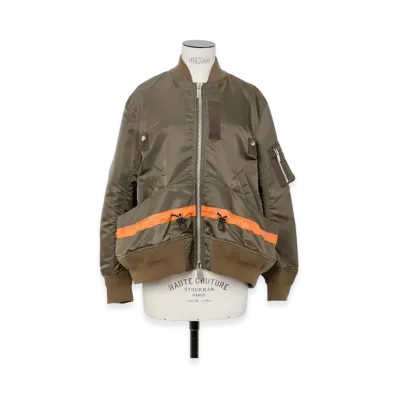 sacai Nylon Twill Blouson "Dark Khaki"