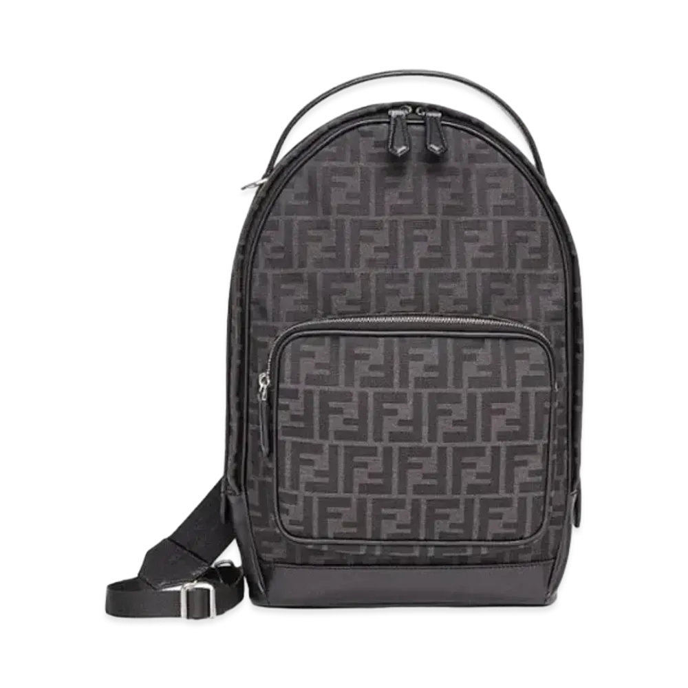 FENDI One-Shoulder Backpack FF Jacquard Fabric Backpack "Multicolor"