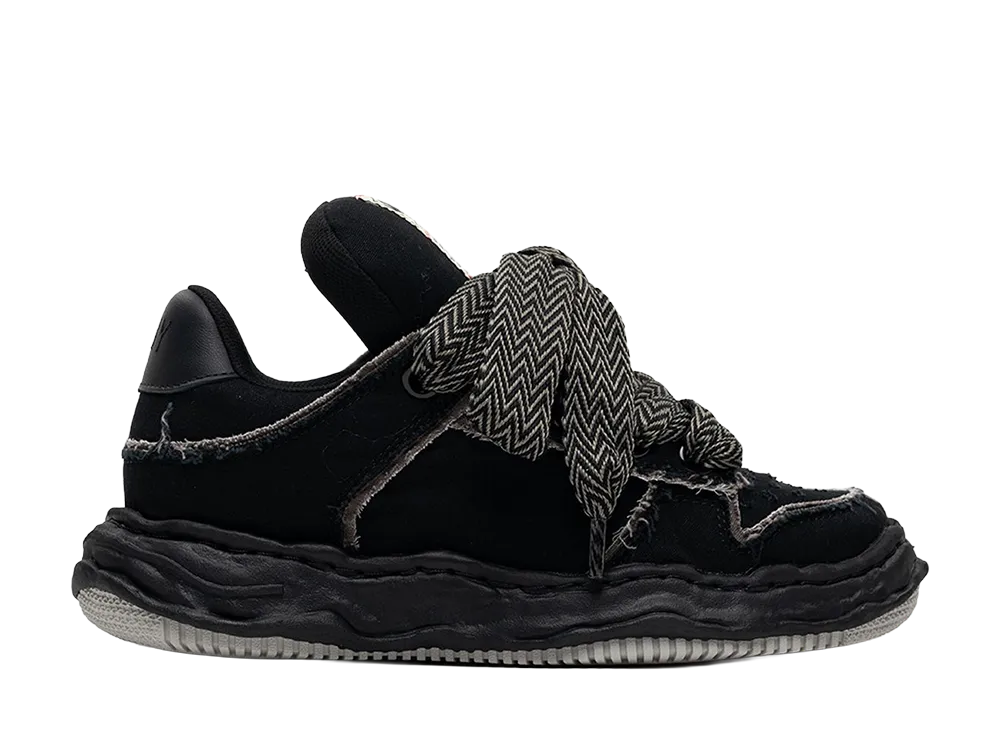 Maison MIHARA YASUHIRO WAYNE PUFFER OG Sole Patterned Lace Canvas Low-top Sneakers "Black/Black"
