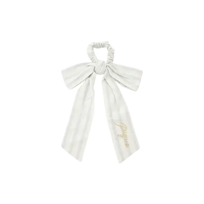 GELATO PIQUE Stripe Pattern Ribbon Scrunchie "Blue"