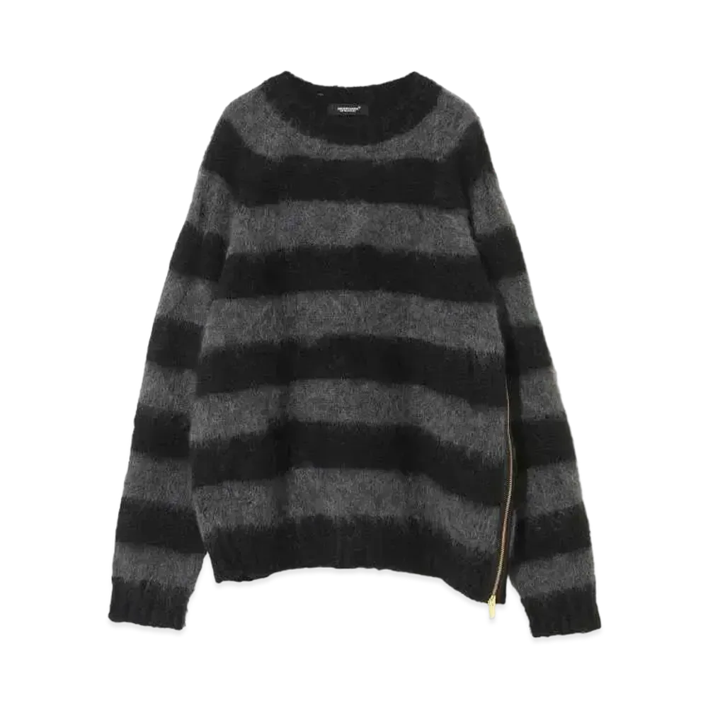 UNDERCOVER Damaged zipper sweater "Charcoal"