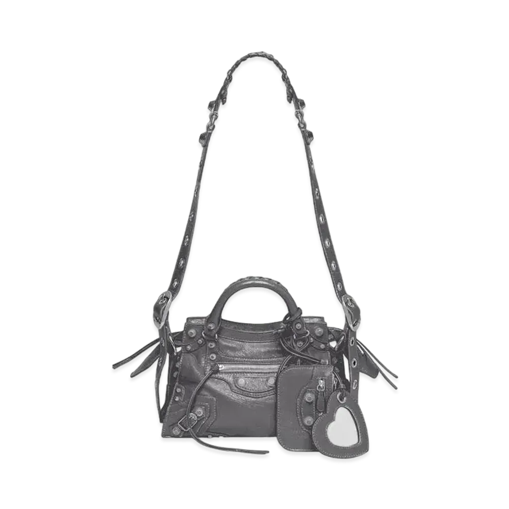 BALENCIAGA Neo Cagole XS Handbag "Dark Grey"