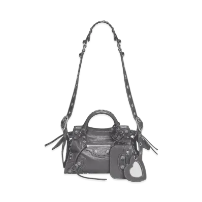 BALENCIAGA Neo Cagole XS Handbag "Dark Grey"
