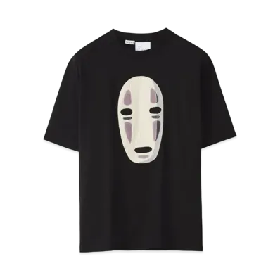 LOEWE x Spirited Away Kaonashi Embroidered T-shirt In Cotton "Black/Multicolor"