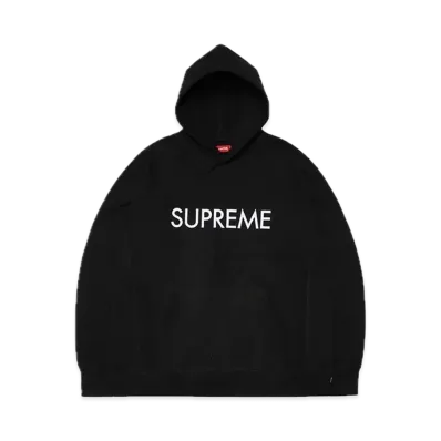 Supreme Capital Hooded Sweatshirt "Black"