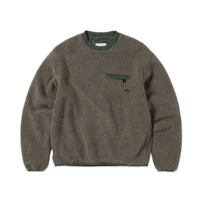 thisisneverthat Gore-Tex Windstopper Wool Fleece Crewneck "Mud"