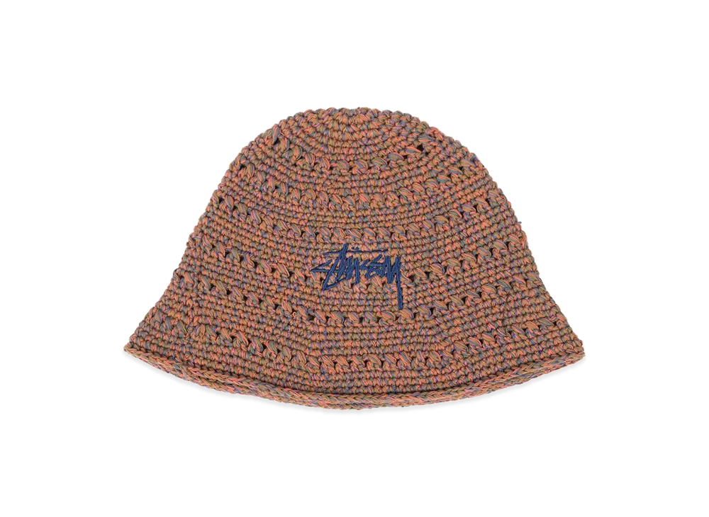 Stussy Hemp Stock Knit Bucket Hat "Brown Multi"