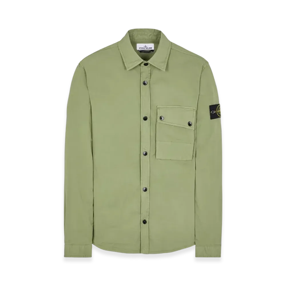 Stone Island 11610 Supima Cotton Overshirt - 23SS "Sage Green"
