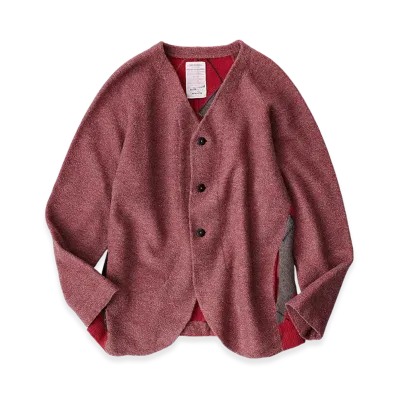 NICENESS Blossom Felted Knit Jacket "Red"
