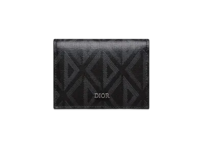 Dior DiorEssentials Business Card Holder CD Diamond Canvas "Black"