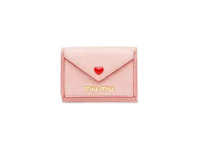 MIU MIU Madras Love Wallet "Orchid Pink"