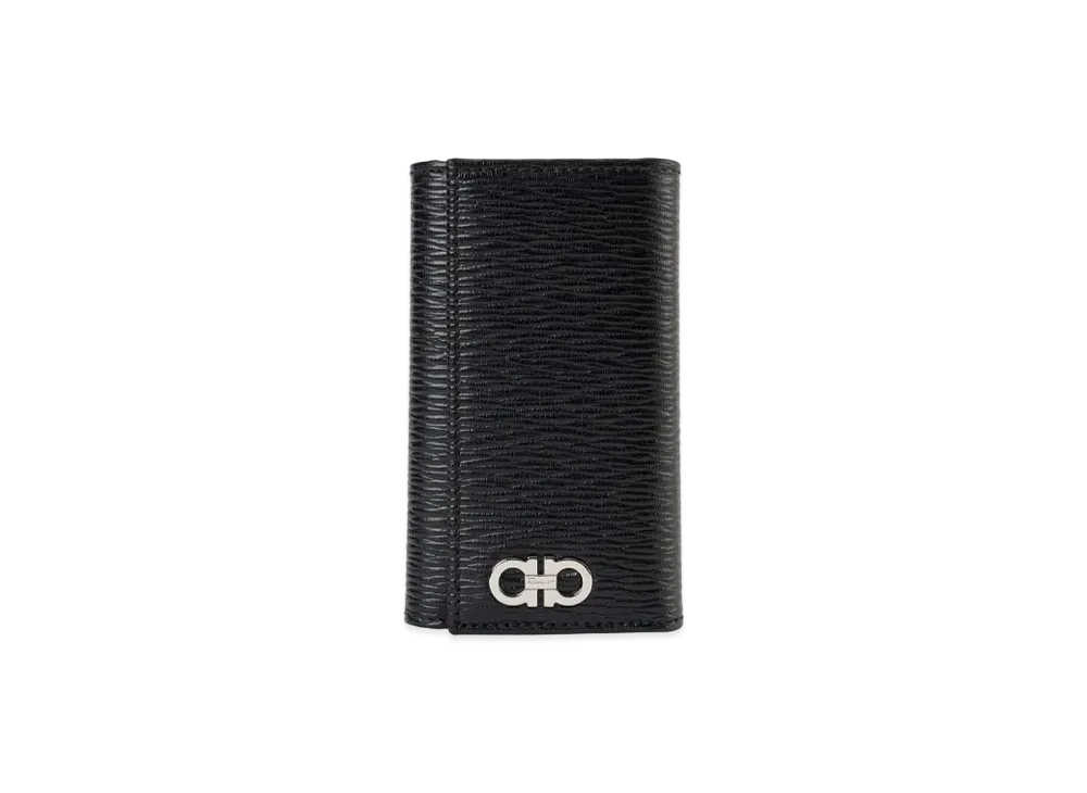 Salvatore Ferragamo Key Case "Black/Fjord Blue"