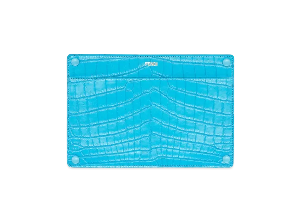 FENDI Peekaboo Pocket Crocodile Leather "Light Blue"