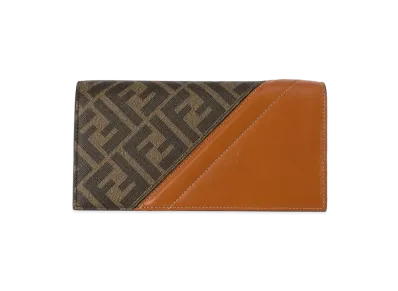 FENDI Continental Wallet Fabric Wallet "Brown"