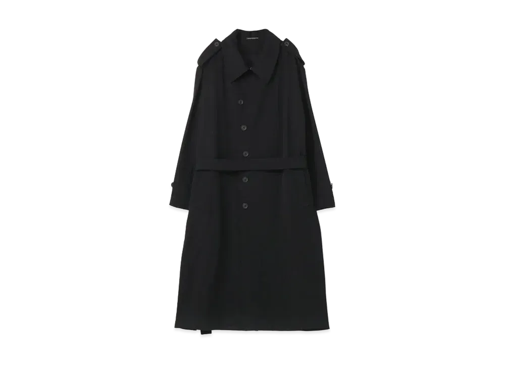 Yohji Yamamoto Pour Homme ARMY GABARDINE EPAULET ARMY COAT "Black"