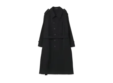 Yohji Yamamoto Pour Homme ARMY GABARDINE EPAULET ARMY COAT "Black"