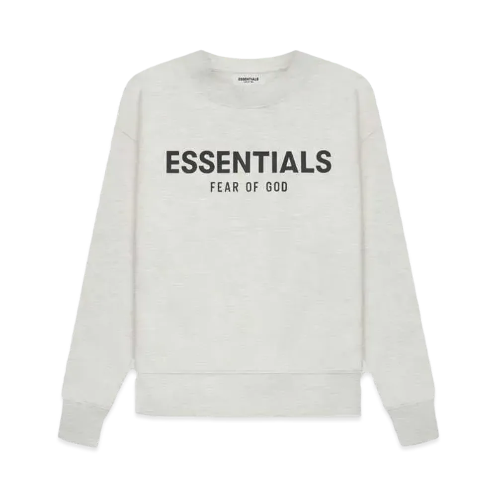 FEAR OF GOD ESSENTIALS Kids Pull-Over Crewneck "Light Heather Oatmeal"