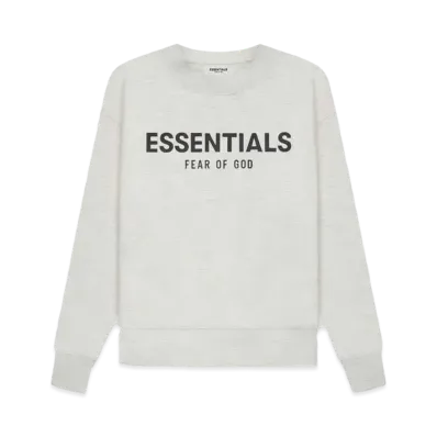 FEAR OF GOD ESSENTIALS Kids Pull-Over Crewneck "Light Heather Oatmeal"