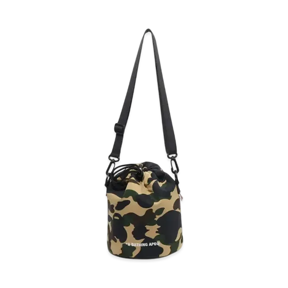 A BATHING APE 1St Camo Drawstring Bag "Yellow"